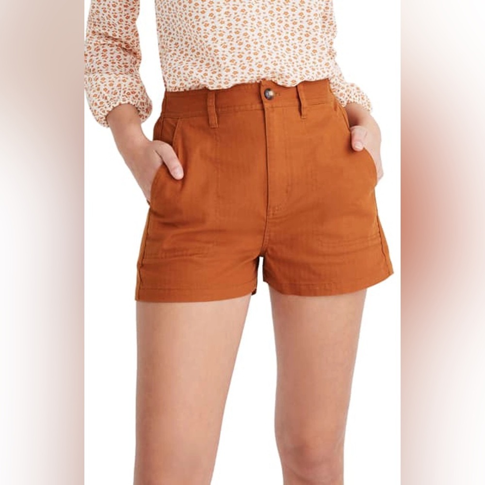 Madewell | Camp Shorts in Burnt Sienna | Size:S